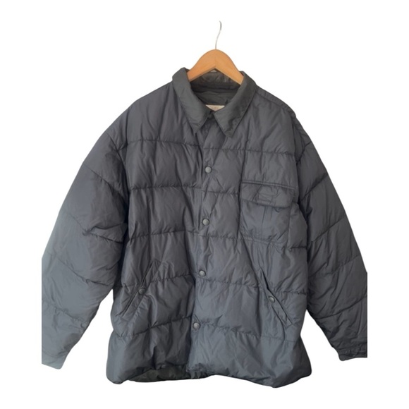 Vintage Armani Jeans by Giorgio Armani Puffer Jacket Collared Black Men's Sz 40 - Picture 1 of 17